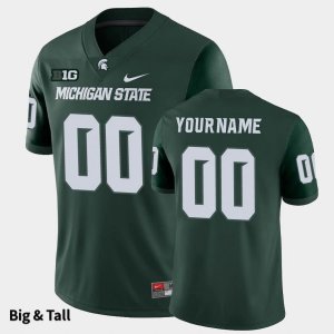 Men's Michigan State Spartans NCAA #00 Custom Green Authentic Nike Big & Tall Stitched College Football Jersey HJ32Y25KD